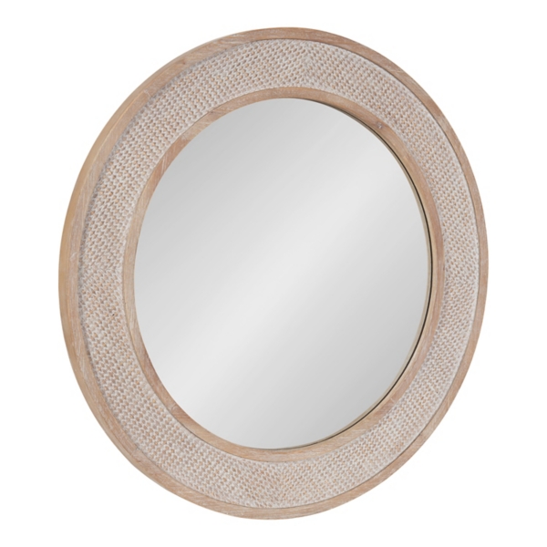 Round Natural Rattan Wall Mirror Kirklands Home