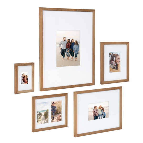 Natural Wood 5-pc. Gallery Wall Picture Frame Set
