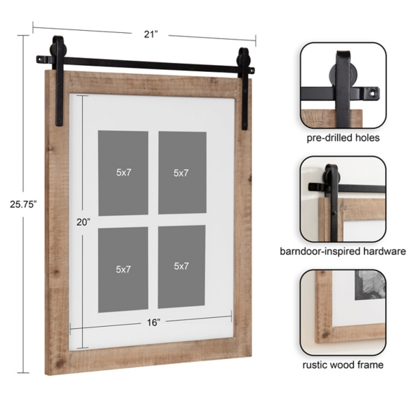 Farmhouse Wood and Metal Collage Frame