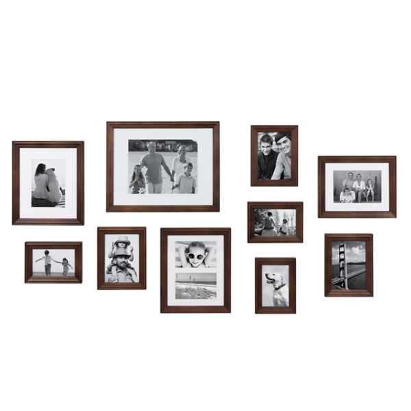 Dark Brown Wood 10-pc. Gallery Wall Frame Set