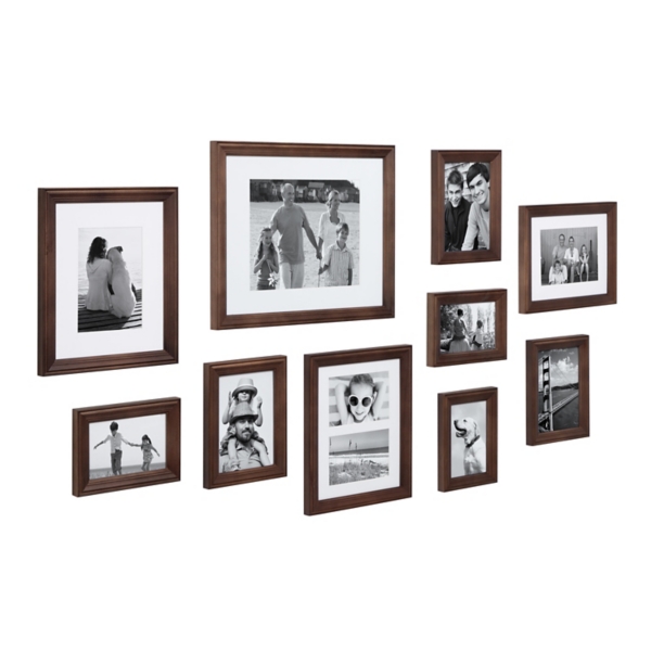 Dark Brown Wood 10-pc. Gallery Wall Frame Set