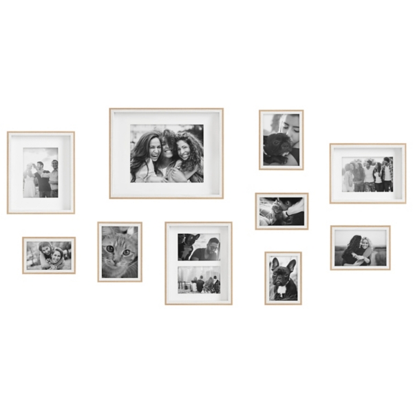 Natural and White 10-pc. Gallery Wall Frame Set