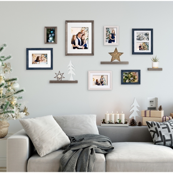 Gray & Navy 10-pc. Gallery Wall Frame & Shelf Set