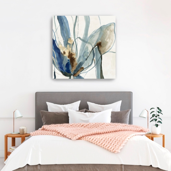 Refined Blue Canvas Art Print