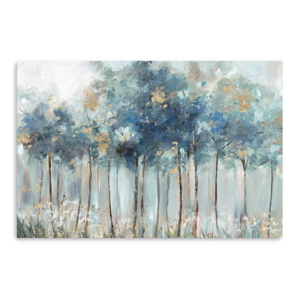 Blue & Gold Forest Canvas Art Print | Kirklands Home