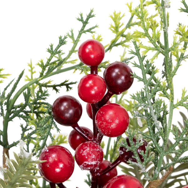 Frosted Berry and Crabapple Cedar and Pine Wreath