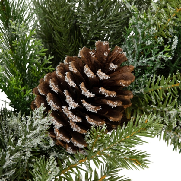 Frosted Pine and Cedar Wreath