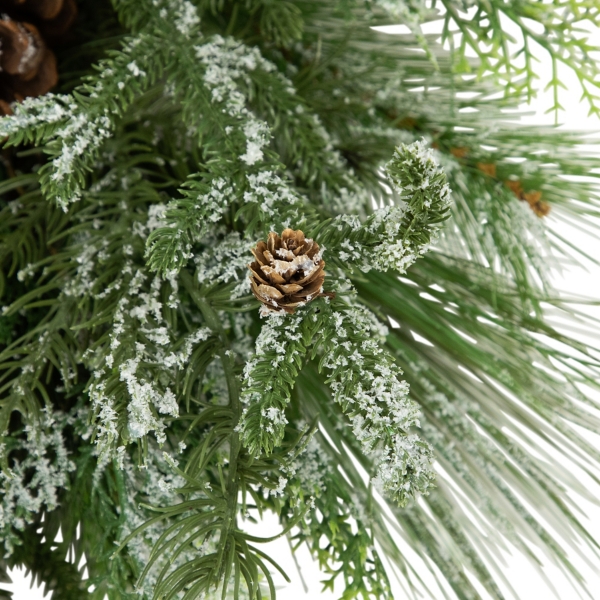 Frosted Pine and Cedar Wreath
