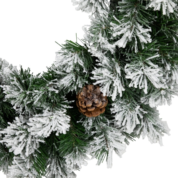 Flocked Angel Pine Wreath