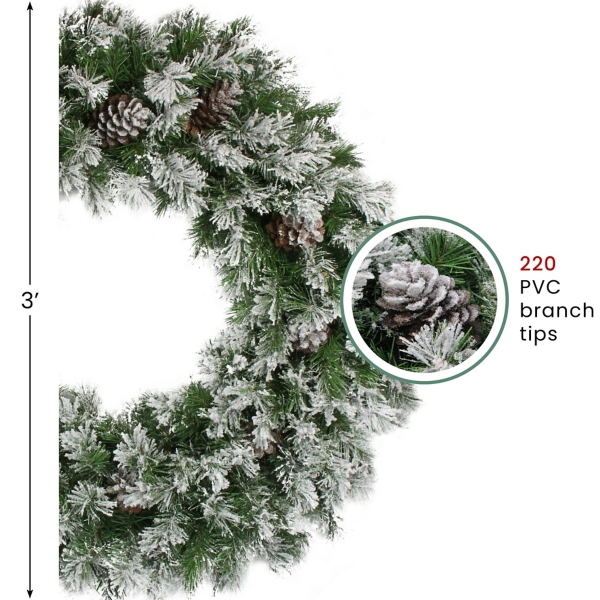 Flocked Angel Pine Wreath