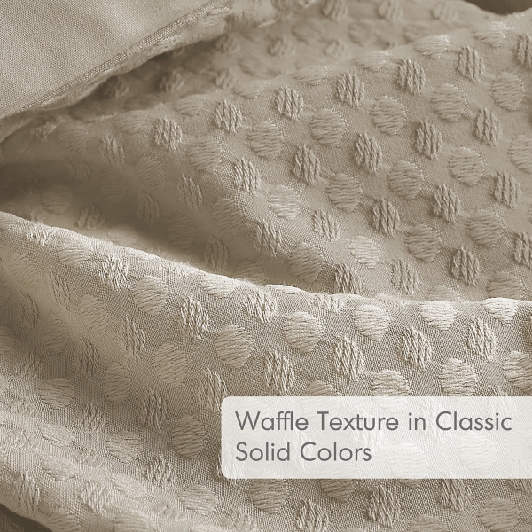 Neutral Waffle Weave Full/Queen Comforter Set