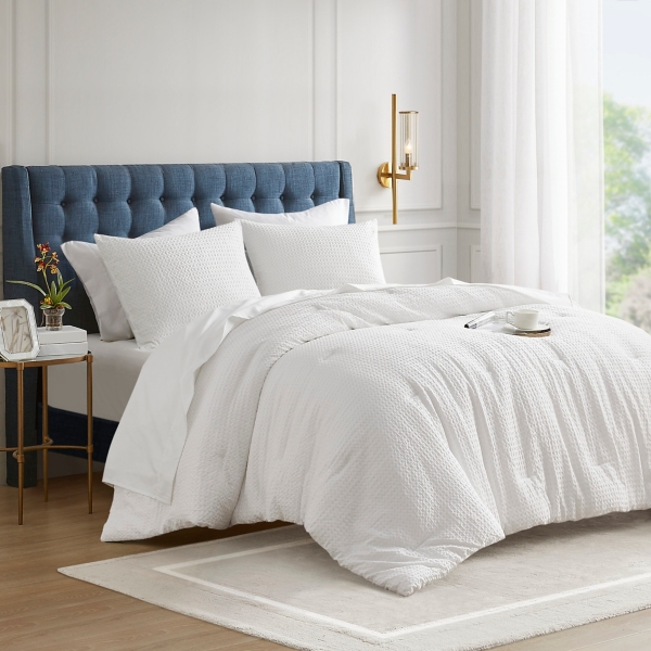 White Waffle King/California King Comforter Set | Kirklands Home