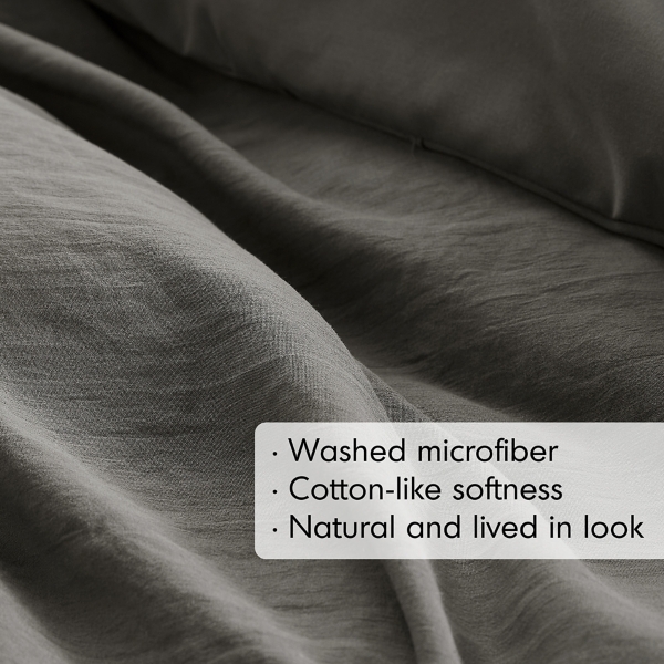 Pleated Grid Queen Comforter Set