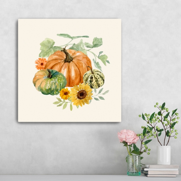 Autumn Pumpkin Patch Canvas Art Print
