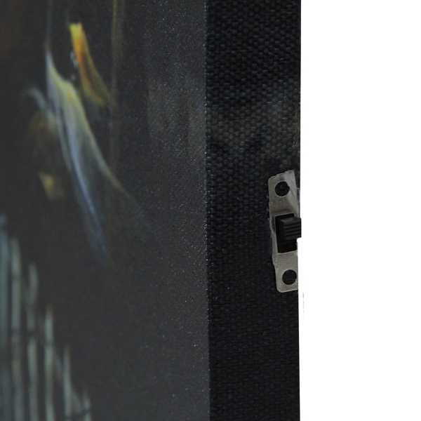 LED Creepy House Halloween Canvas Art Print