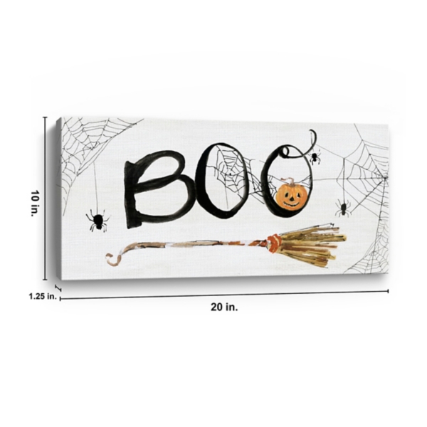 Boo Broomstick Canvas Art Print