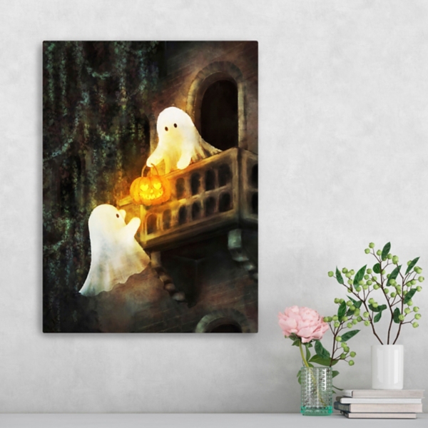 Ghostly Sweethearts Canvas Art Print