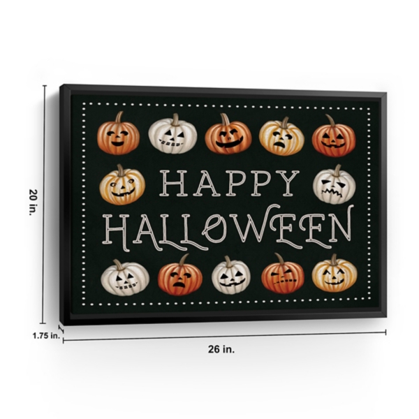 Happy Halloween Jack-o-Lanterns Framed Art Print