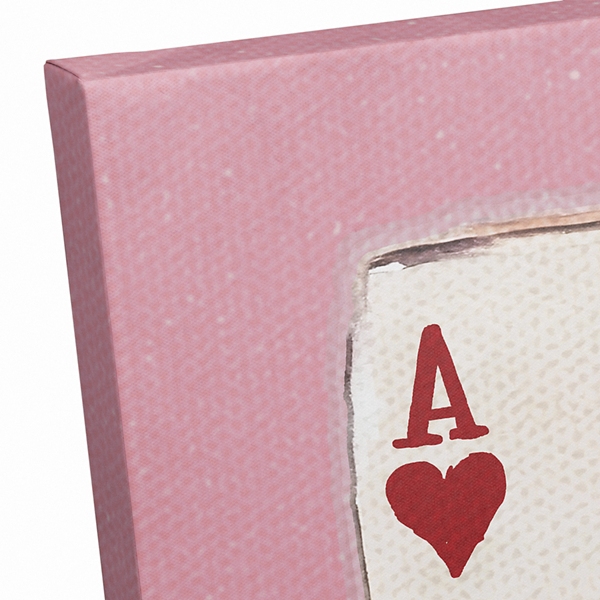 Pink Playing Card Canvas Art Print