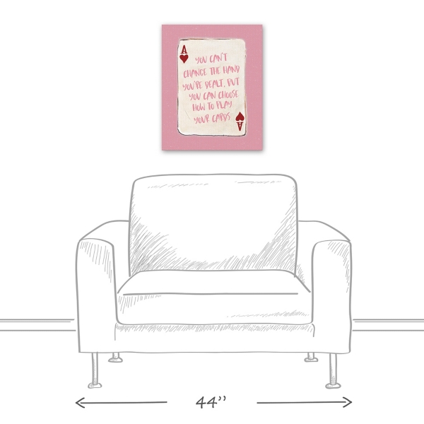 Pink Playing Card Canvas Art Print