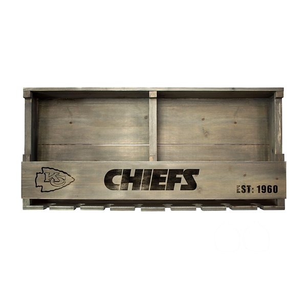 Kansas City Chiefs Reclaimed Wood Bar Shelf