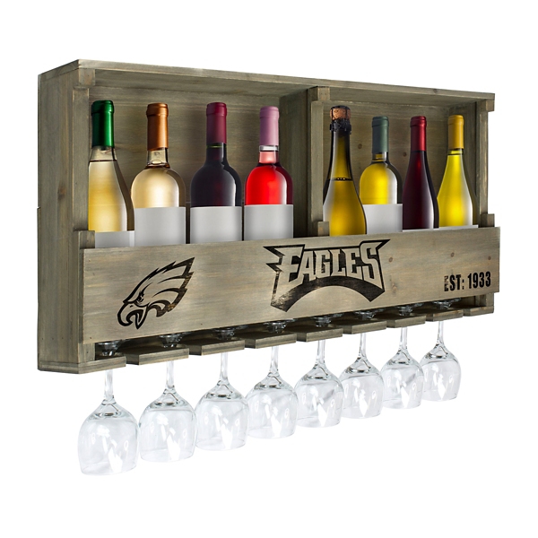 Philadelphia Eagles Reclaimed Wood Bar Shelf