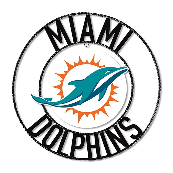 NFL Miami Dolphins Wrought Iron Wall Plaque
