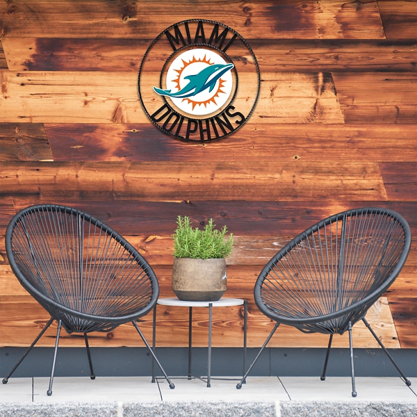 NFL Miami Dolphins Wrought Iron Wall Plaque