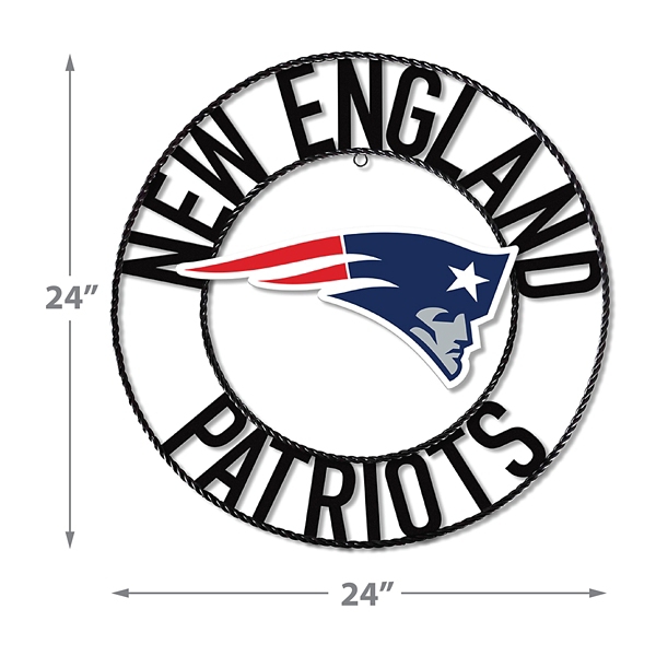 NFL New England Patriots Wrought Iron Wall Plaque
