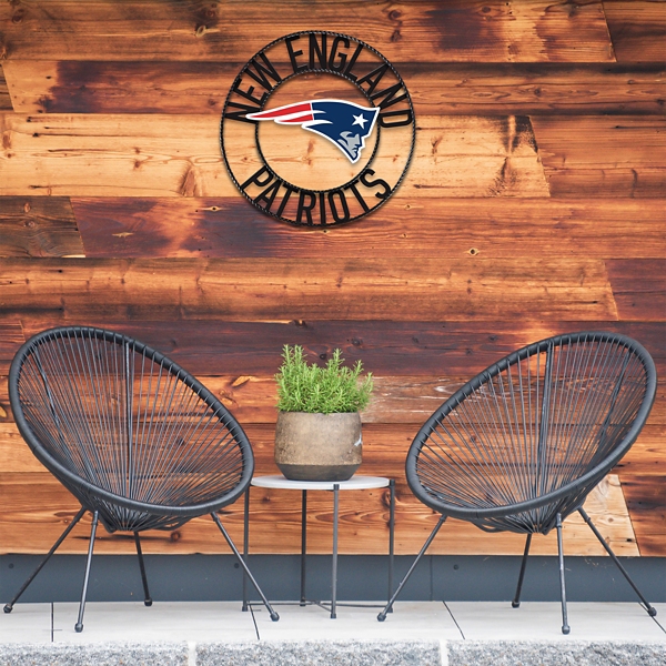 NFL New England Patriots Wrought Iron Wall Plaque