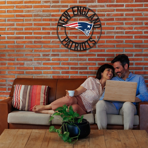 NFL New England Patriots Wrought Iron Wall Plaque