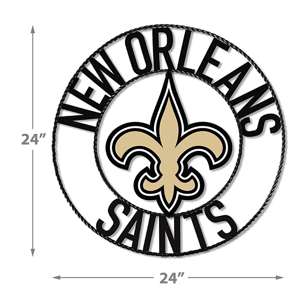 NFL New Orleans Saints Wrought Iron Wall Plaque