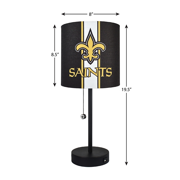 New Orleans Saints Charging Table Lamp
