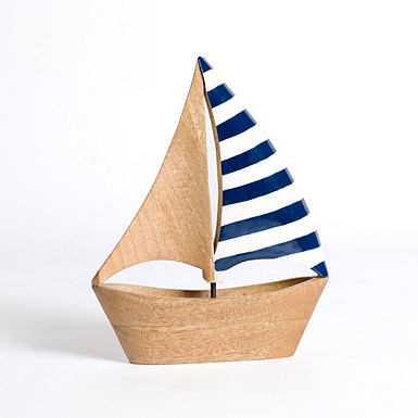 Wooden Conch Shell Coastal Figurine