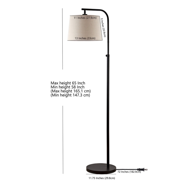 Dark Bronze Adjustable Height Modern Floor Lamp