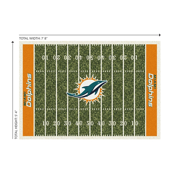NFL Miami Dolphins Home Field Area Rug, 6x8