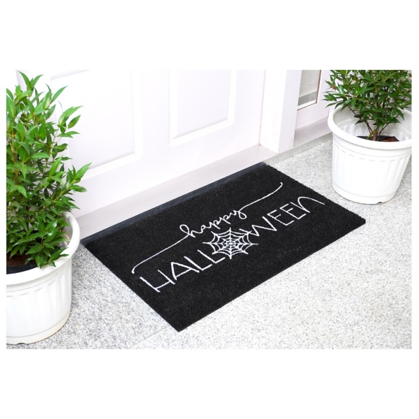 Happy Halloween Spider Web Doormat