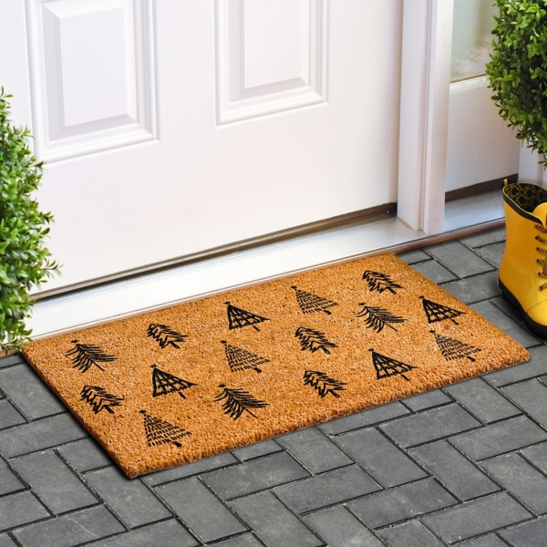 Christmas Tree Farm Coir Doormat
