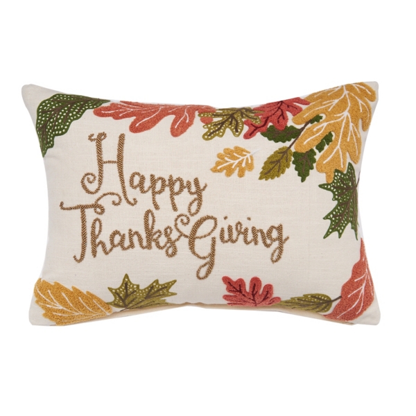 Happy Thanksgiving Beaded Lumbar Pillow Kirklands Home