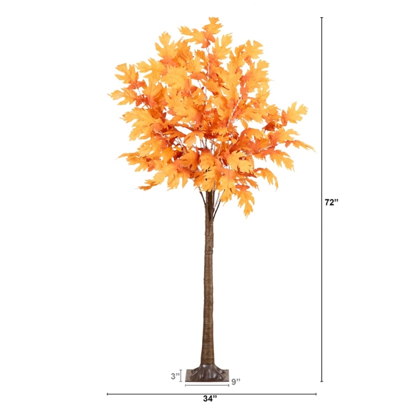 LED Autumn Maple Tree, 6 ft.