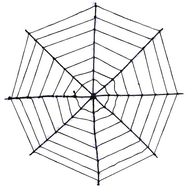 Purple LED Spider Web Decoration