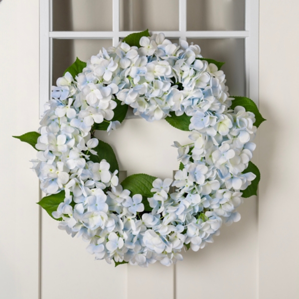 Blue Real Touch Hydrangea Wreath | Kirklands Home