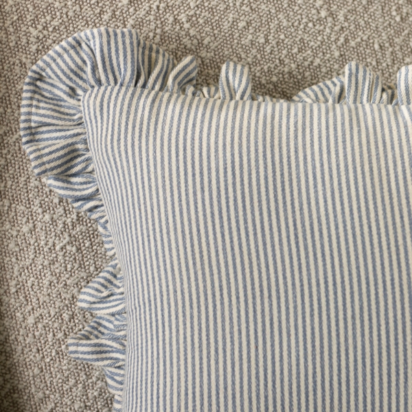 Jane Striped Ruffle Lumbar Pillow