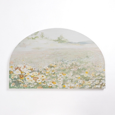 French Floral Market Arched Canvas Art Print