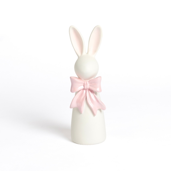 Bunny Bunny with Bow Figurine, 12 in. | Kirklands Home