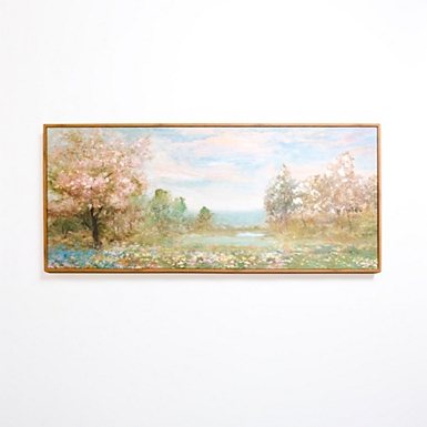 Gold Flower Wooden Wall Shelf