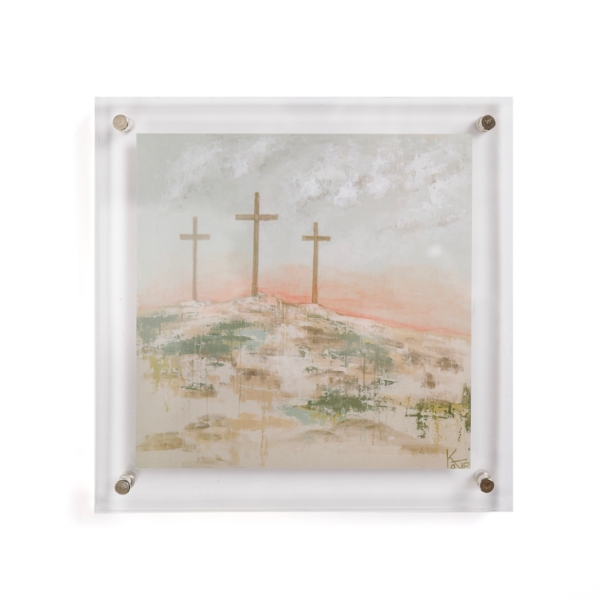 Three Crosses Acrylic Framed Art | Kirklands Home