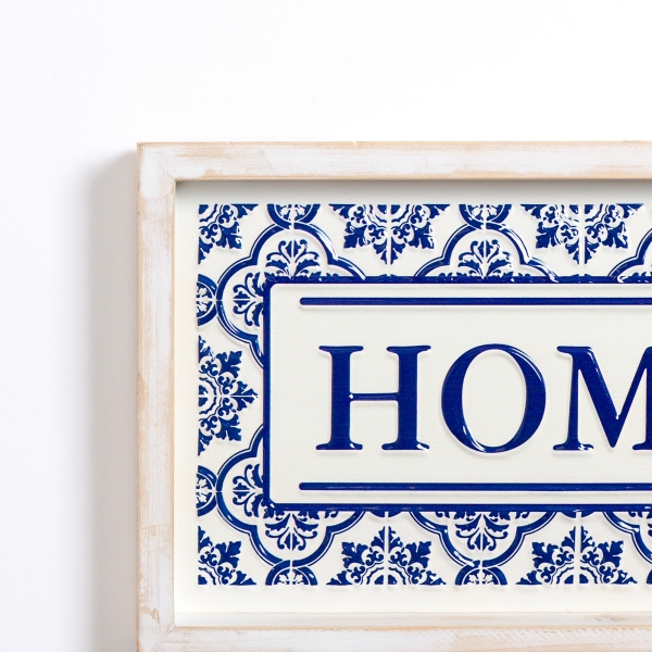 Blue Home Sweet Home Wall Plaque