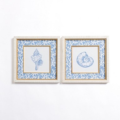 White Stucco Crabs Framed Art Print