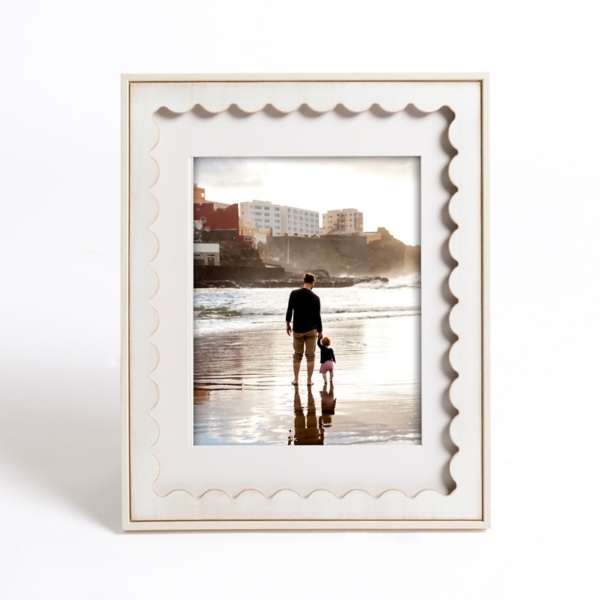 Whitewashed Scalloped Picture Frame | Kirklands Home